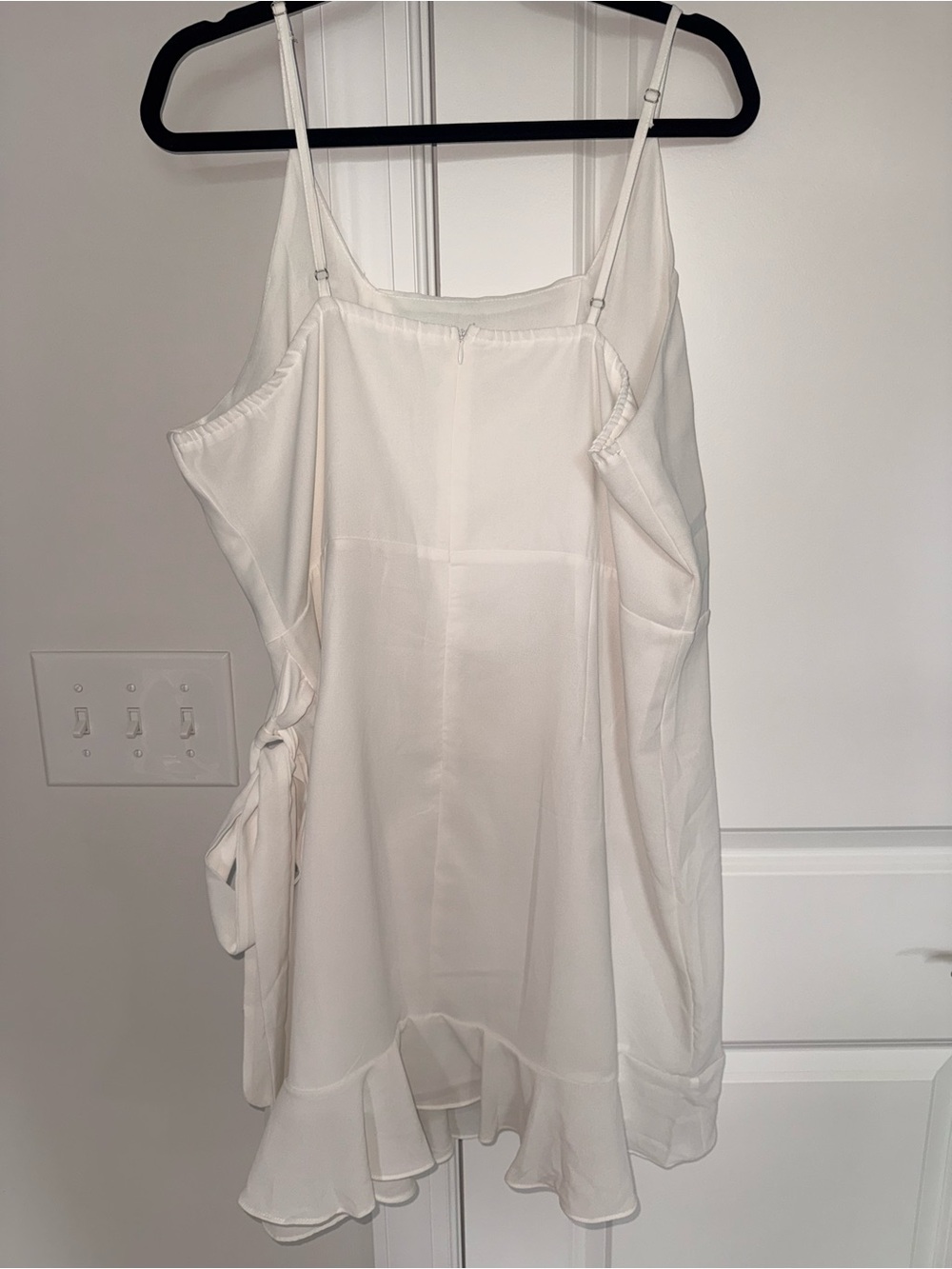 Amazon White Ruffle Slip Mini Dress - Picture 2 of 3